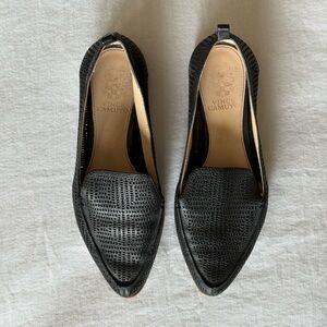 Vince Camuto Black Textured Flats